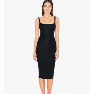 American Apparel Black Ponte Tank Dress
